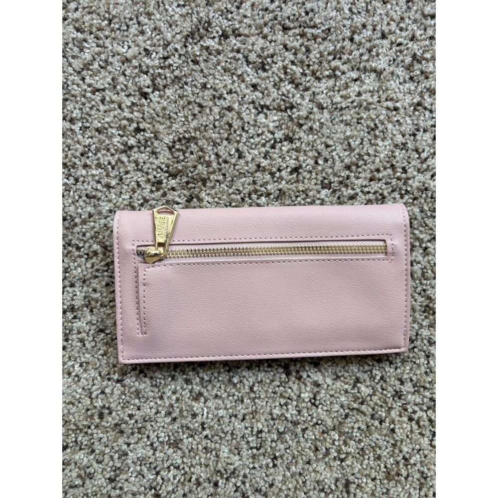 Aimee Kestenberg Blush Pink Clutch Wallet Purse with Gold Hardware